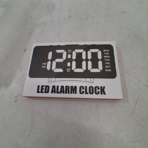 DIGITAL LED ALARM CLOCK - DUAL ALARM CLOCK, ADJUSTABLE BRIGHTNESS - BLACK/MIRROR image 5