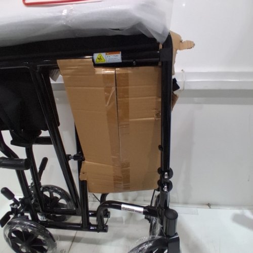 DRIVE MEDICAL FOLDING TRANSPORT WHEELCHAIR WITH SWING AWAY FOOT REST - 300LBS MAX- 19''- BLACK (MODEL: ATC19-BK) image 3