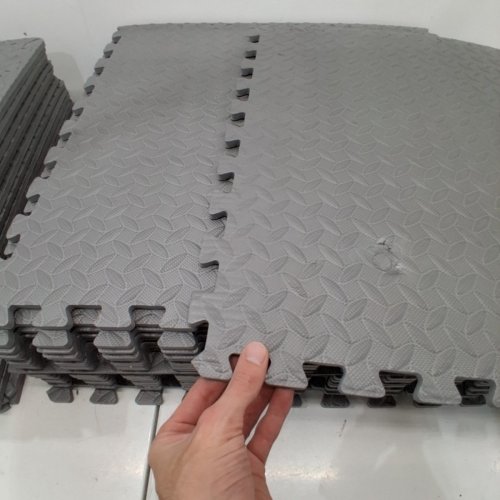 36PK REALIKE MULTIPURPOSE EVA FOAM INTERLOCKING FLOOR MAT TILES - 24" X 24" X 1/2" - GREY image 3