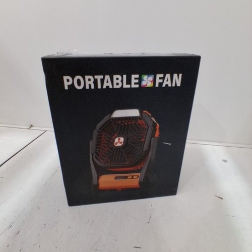 PORTABLE RECHARGEABLE FAN WITH LED LANTERN - 6W, 5 V, 2A, 20000 MAH - BLUE AND BLACK (MODEL: PF1S) image 5