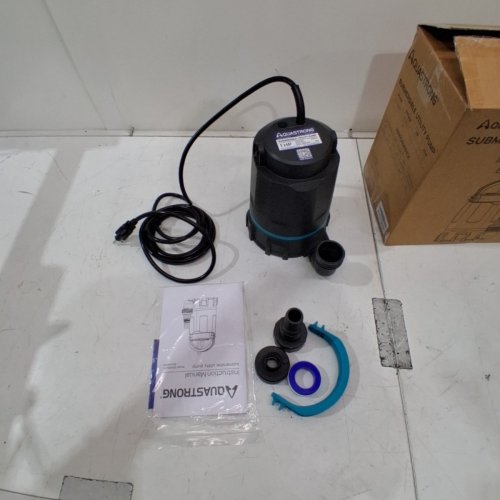 AQUASTRONG SUBMERSIBLE UTILITY PUMP - 1 H/P - 115 V - 4500 GPH - 30FT MAX HEAD - BLACK (MODEL: ESU100PM) image 3