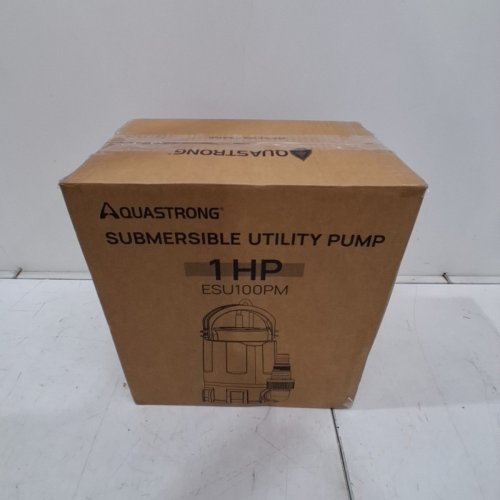 AQUASTRONG SUBMERSIBLE UTILITY PUMP - 1 H/P - 115 V - 4500 GPH - 30FT MAX HEAD - BLACK (MODEL: ESU100PM) image 4