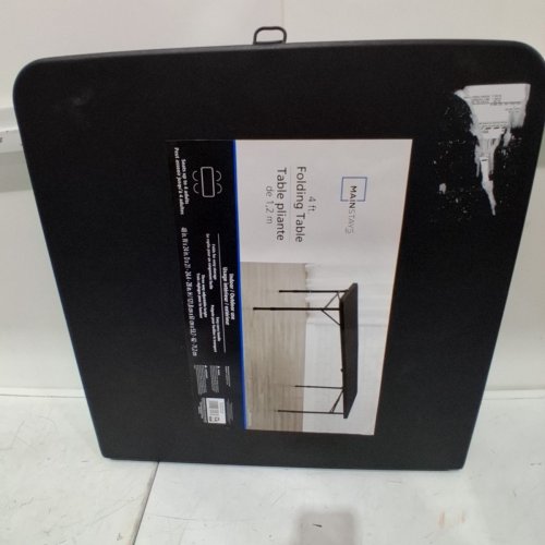 MAINSTAYS 4FT FOLDING TABLE- BLACK image 5