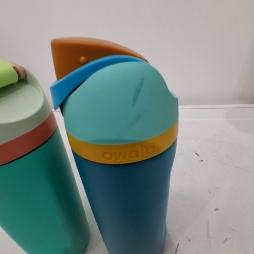 2PK OWALA FREESIP STAINLESS STEEL WATER BOTTLE - 16 OZ - BLUE/GREEN image 3