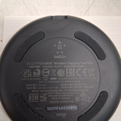 BELKIN BOOST CHARGE WIRELESS CHARGING PAD - 10W - BLACK (MODEL: WIA001) image 4