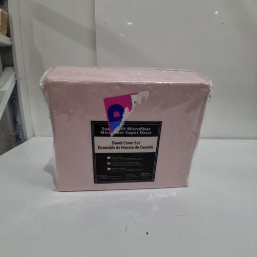 3PC DUVET COVER SET - DOUBLE / QUEEN - ROSE BLUSH / PINK image 2