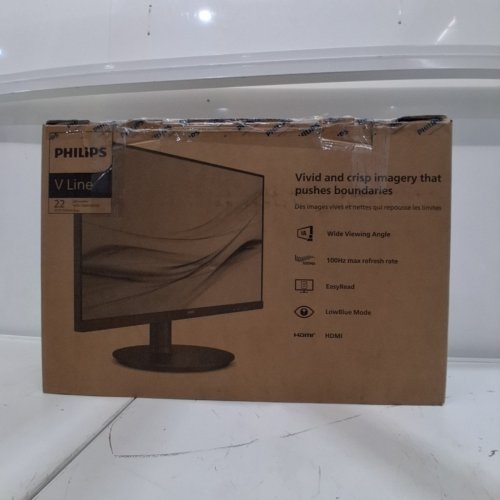 PHILIPS V-LINE 22" 1080P HD COMPUTER MONITOR - 75HZ - BLACK (MODEL: 221V8) image 6