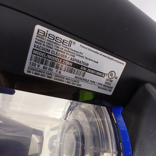 BISSELL LIGHTWEIGHT CORDED PET HAIR ERASER TURBO UPRIGHT VACUUM - BLACK/BLUE/GREEN (MODEL: 27909) image 7