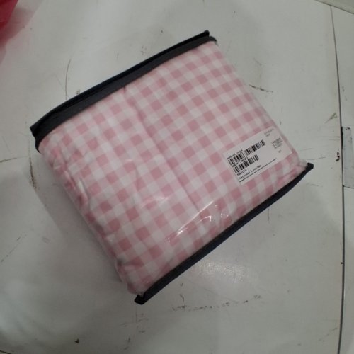 3PC NAYOROOM BOHO PLAID DUVET CORNER AND 2 PILLOWCOVERS - QUEEN - PINK /WHITE image 4