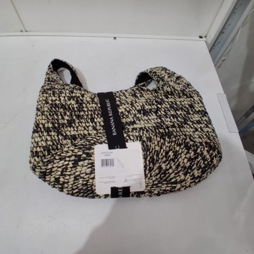 WOMEN'S BANANA REPUBLIC RAFFIA TOTE BAG - BLACK/BROWN (MODEL: 1966925) image 2