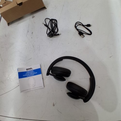 ONN. WIRELESS ON-EAR HEADPHONES - BLACK (ITEM: 2603B) image 2