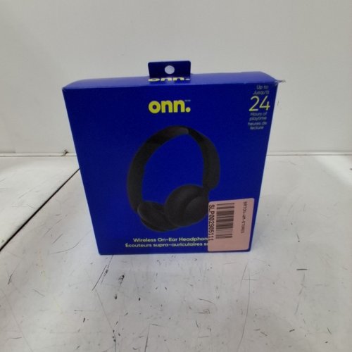 ONN. WIRELESS ON-EAR HEADPHONES - BLACK (ITEM: 2603B) image 4