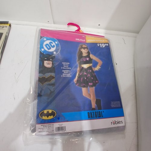 3PC GIRLS RUBIES DC BATGIRL COSTUME - MEDIUM (8-10) - BLACK/PURPLE/GOLD (STYLE: 1001753) image 2