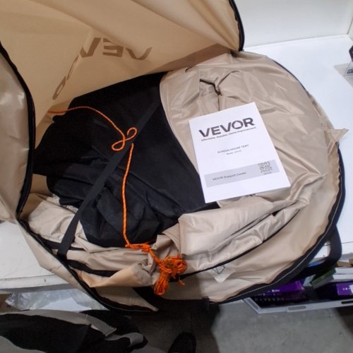 VEVOR SCREEN HOUSE TENT FOR 4-6 PEOPLE - 6FT X 6FT - BEIGE/BLACK (MODEL: 121131) image 2