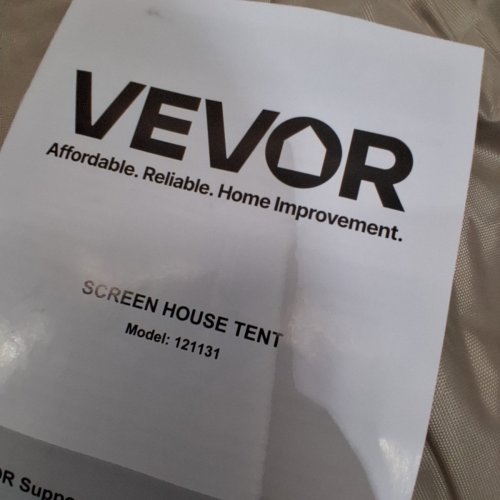VEVOR SCREEN HOUSE TENT FOR 4-6 PEOPLE - 6FT X 6FT - BEIGE/BLACK (MODEL: 121131) image 3