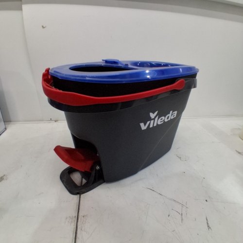 VILEDA EASYWRING RINSECLEAN SPIN MOP & BUCKET SYSTEM WITH REUSABLE MICROFIBER MOPHEAD & EXTENDABLE HANDLE - BLUE/GREY (MODEL: 168467) image 2