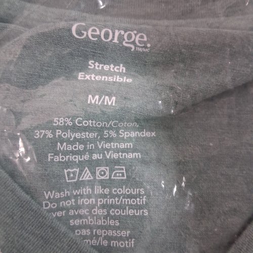 MEN'S GEORGE SHORT SLEEVE V NECK STRETCH T-SHIRT - MEDIUM - DARK TEAL (STYLE: GRS61027MN) image 2