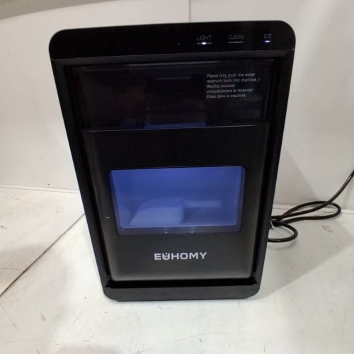 EUHOMY SELF-CLEANING COUNTERTOP NUGGET ICE MAKER - 40LBS/24H - BLACK - (MODEL: IM017-N) image 2