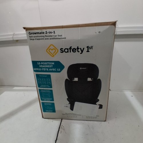 SAFETY 1ST GROWMATE 2-IN-1 BELT-POSITIONING BOOSTER CAR SEAT - 40–100LBS - HEXAGON HORIZON BLACK (MODEL: 22267CHHR) image 5