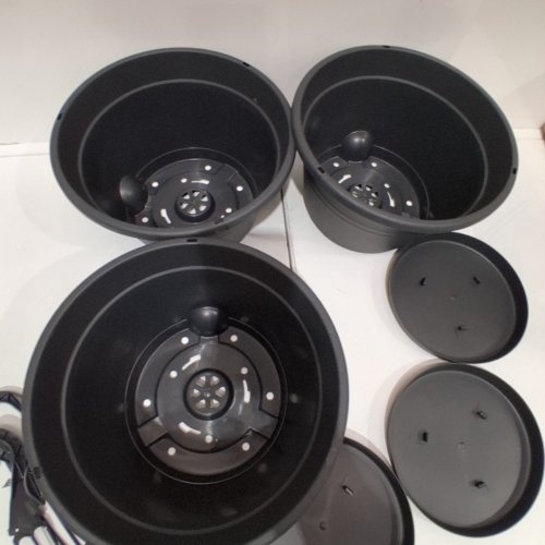 3PK HANGING PLANTER POTS - GREY image 4