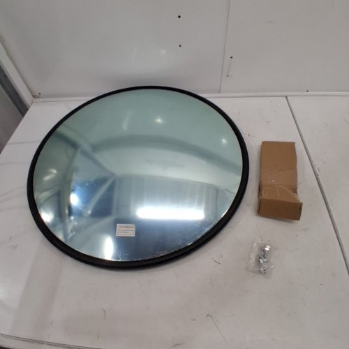 LILVDUYBZ CONVEX TRAFFIC MIRROR CURVED SECURITY REFLECTOR WITH ADJUSTABLE BRACKET - 24", WALL-MOUNTED - BLACK image 3