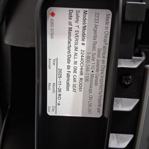 SAFETY 1ST EVERSLIM ALL-IN-ONE CONVERTIBLE CAR SEAT - BLACK (MODEL: 22440CHHR) image 2