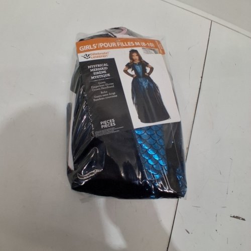 3PC GIRLS WAY TO CELEBRATE! MYSTICAL MERMAID COSTUME - MEDIUM (7-8) - BLUE AND BLACK image 5