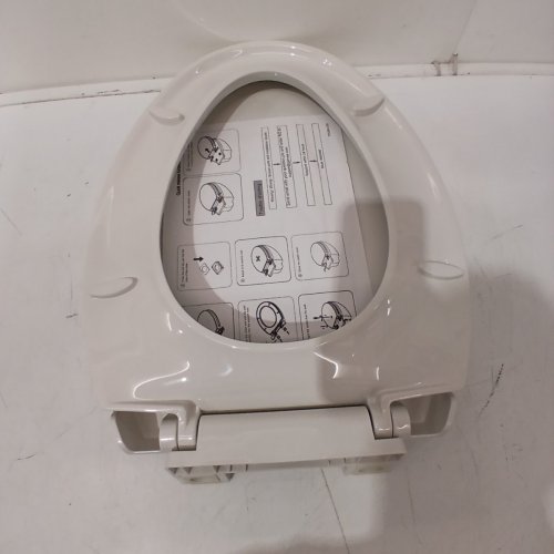 GARVEE SLOW CLOSE ELONGATED TOILET SEAT - 19" - WHITE (MODEL: PHO_161CY13U) image 2