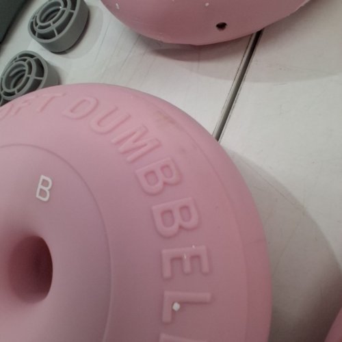 13PC 3-IN-1 ADJUSTABLE CONVERTIBLE SOFT DUMBELL SET WITH KETTLEBELL CONNECTOR - PINK image 3