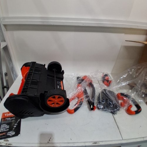 VOLTASK CORDLESS ELECTRIC SNOW SHOVEL WITH CHARGER AND LED LIGHTS - 16" - 48V - BLACK/ORANGE (MODEL: CSS004-160) image 2