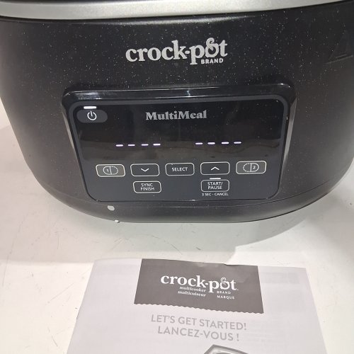 CROCK-POT MULTIMEAL MULTICOOKER AND PROGRAMMABLE SLOW COOKER- 3.7 QT - SPECKLED BLACK (MODEL: CPMCRTC37D-SB) image 2