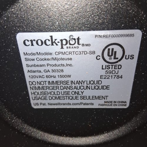 CROCK-POT MULTIMEAL MULTICOOKER AND PROGRAMMABLE SLOW COOKER- 3.7 QT - SPECKLED BLACK (MODEL: CPMCRTC37D-SB) image 6