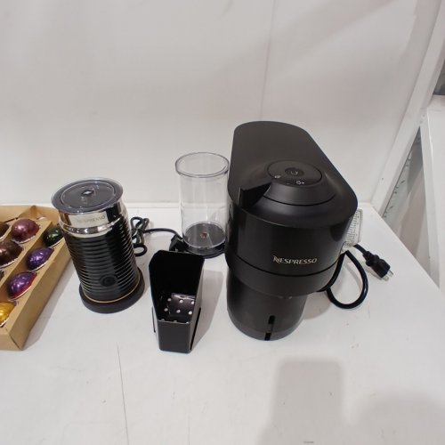 NESPRESSO VERTUO POP+ SINGLE SERVE COFFEE / ESPRESSO MACHINE WITH MILK FROTHER & 12 COFFEE PODS - LIQUORICE BLACK (MODEL: ENV92B) image 5
