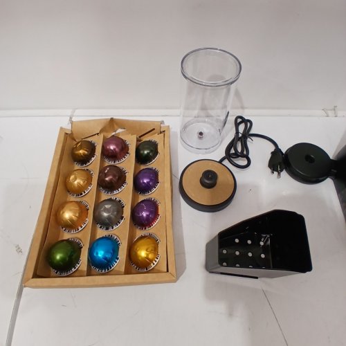 NESPRESSO VERTUO POP+ SINGLE SERVE COFFEE / ESPRESSO MACHINE WITH MILK FROTHER & 12 COFFEE PODS - LIQUORICE BLACK (MODEL: ENV92B) image 6