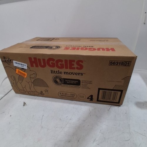 150PK HUGGIES LITTLE MOVERS DIAPERS WITH ACTIVE FIT - SIZE 4 image 2