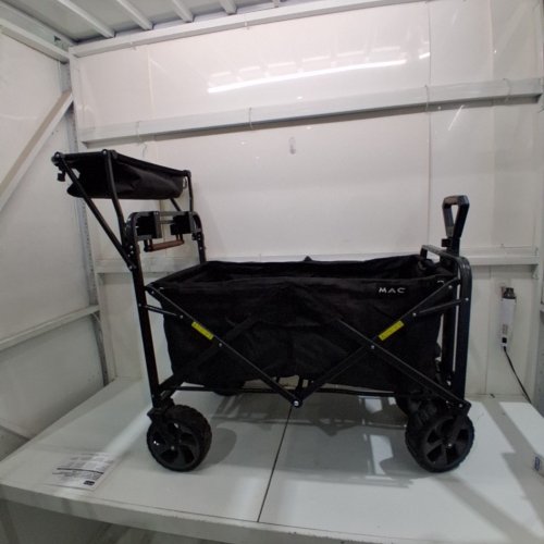 MAC SPORTS DELUXE PUSH PULL FOLDING WAGON WITH BRAKES - 350LBS MAX - BLACK (MODEL: 1844246) image 4