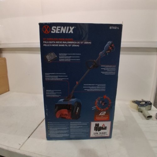 SENIX CORDLESS SNOW SHOVEL WITH BATTERY AND CHARGER - 40V 13" - BLUE (MODEL: STX2-L) image 4