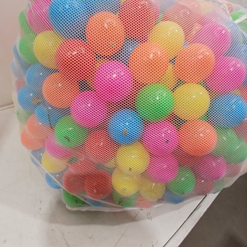 1000PK AMAZON BASICS BPA FREE CRUSH-PROOF PLASTIC BALL, PIT BALLS WITH STORAGE BAG - MULTICOLOR image 3