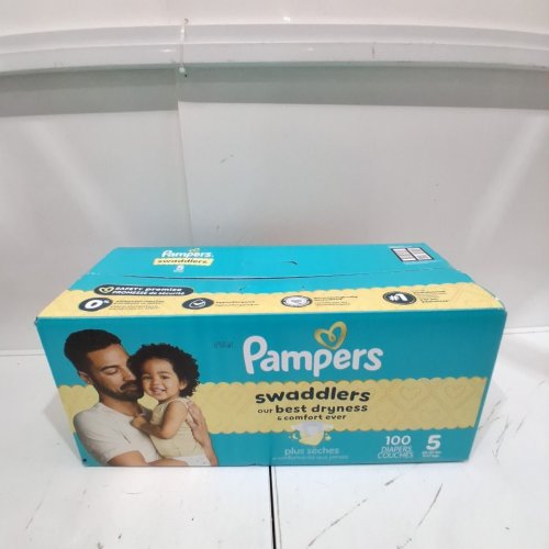 100PK PAMPERS SWADDLERS 100% LEAKPROOF DISPOSABLE BABY DIAPERS - SIZE 5 image 2