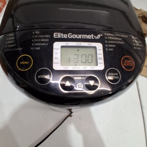 ELITE GOURMET BY MAXI-MATIC 19-FUNCTION PROGRAMMABLE BREAD MAKER - MAKES 2LBS OF BREAD - BLACK (MODEL: EBM8103B) image 2