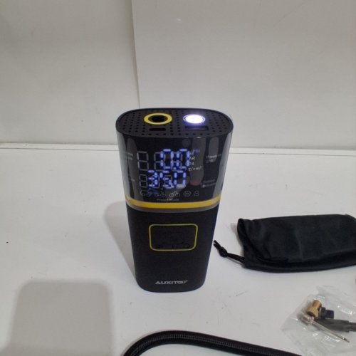 AUXITO SMART ELECTRIC AIR PUMP WITH DIGITAL SCREEN & LED LIGHT - 2-150 PSI - BLACK (MODEL: A301) image 4