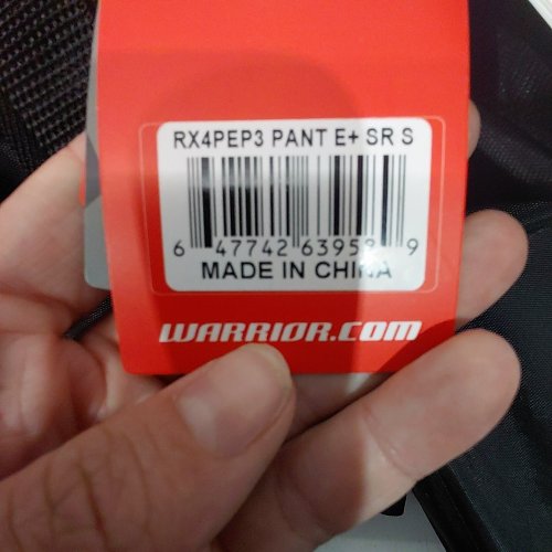 WARRIOR RITUAL X4 E+ GOALIE HOCKEY PANTS - SR SMALL - BLACK (MODEL: RX4PEP3) image 2