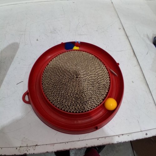CATIT PLAY 3 IN 1 CAT SCRATCH PAD WITH CIRCUIT BALL RED image 2