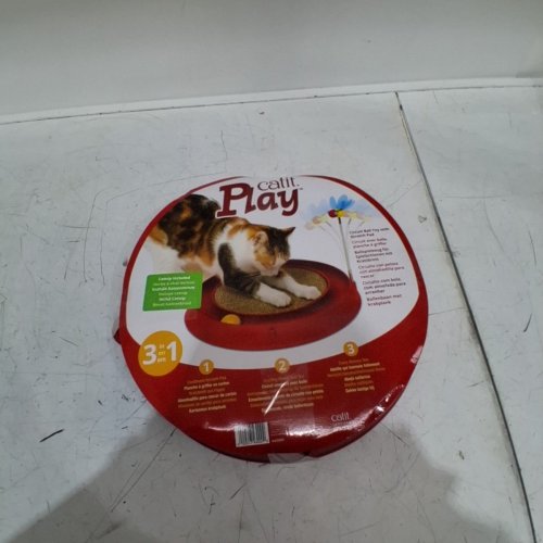 CATIT PLAY 3 IN 1 CAT SCRATCH PAD WITH CIRCUIT BALL RED image 3