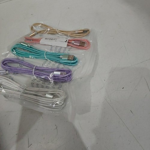5PK HKYUSHINE IPHONE USB-LIGHTNING CABLE CHARGERS, BRAIDED CABLE - MULTI COLOR image 3