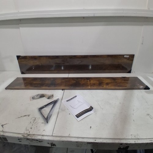 2PK HEIMLOVE FLOATING PICTURE LEDGE SHELVES - 48" - WALNUT image 2