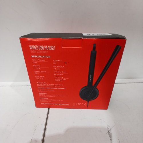 MPOW SINGLE SIDED WIRED USB HEADSET WITH MICROPHONE - BLACK (MODEL: BH323A)) image 3