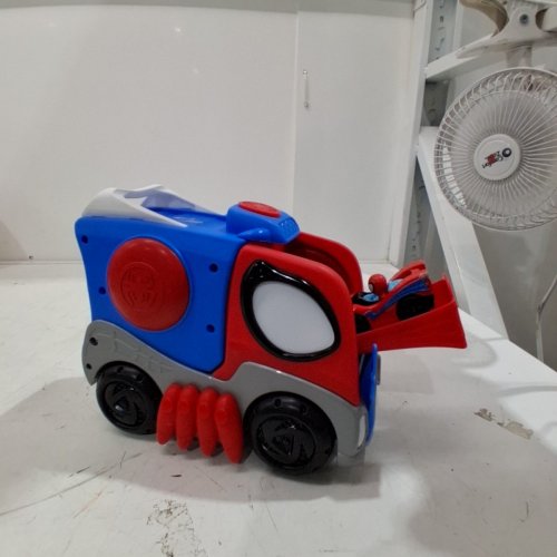 2PC MARVEL SPIDEY AND HIS AMAZING FRIENDS TRANSFORMING HAULER RACEWAY - RED/BLUE image 2