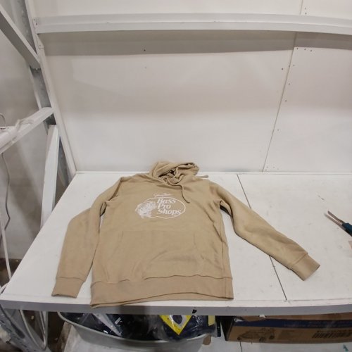 BPS UNISEX LOGO LONG SLEEVE HOODIE - SMALL - OATMEAL HEATHER BEIGE image 3