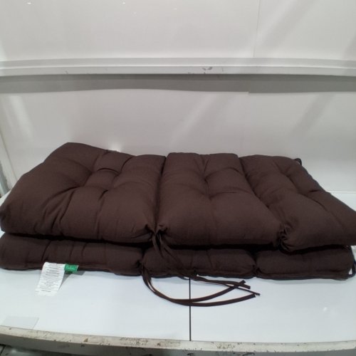 2PK YOOZEKU OUTDOOR/INDOOR WATERPROOF ALL WEATHER HIGH BACK ADIRONDACK STUFFED FOAM CHAIR CUSHION - 43" X 22" - BROWN image 2